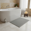 Non-Slip Antibacterial Bath Mat 43×150cm Grey – PVC Loop Saf - Spa Bathroom Setting