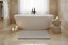 Deep Pile Microfibre Bath Mat 70×120cm Silver Grey – 30mm Non-Slip Bathroom Rug - Spa Bathroom Setting
