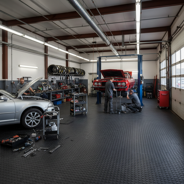 Studded Dot Rubber Flooring Roll UK | Anti-Slip Industrial Matting | Free Delivery