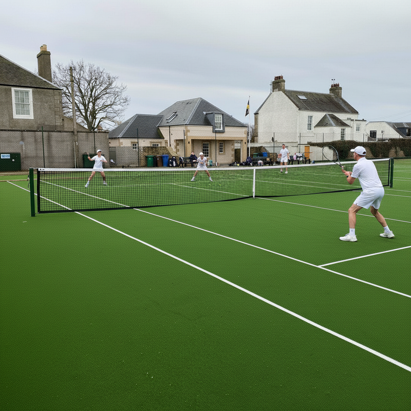 Tennis court artificial grass UK private club installation