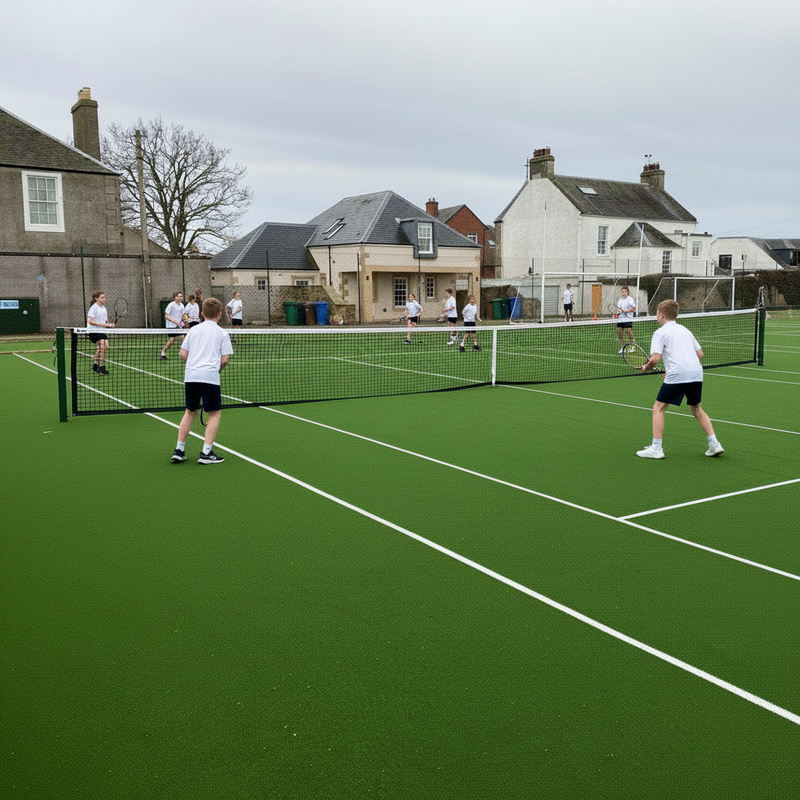 Tennis artificial grass school sports facility UK