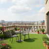 Balcony artificial grass modern UK apartment terrace