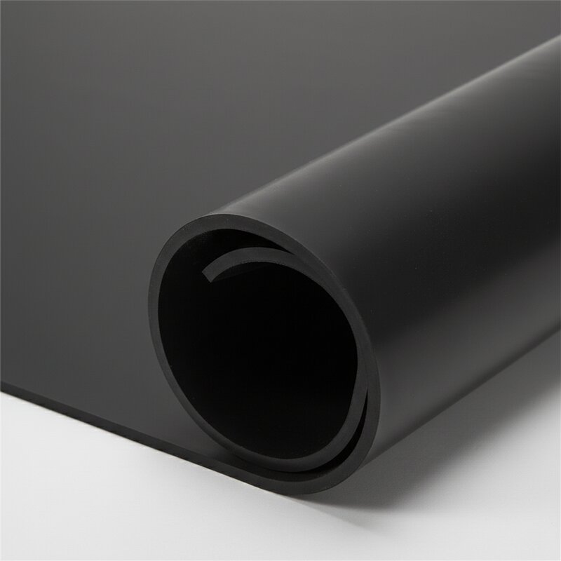 3mm SBR Rubber Sheet Close-up Texture - Industrial Grade Black Rubber