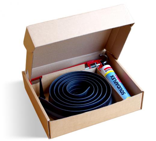 Heavy Duty Black 15mm Rubber Floor Seal Kit