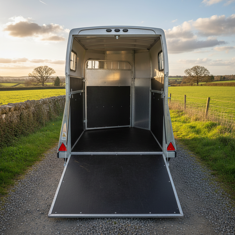 Horse Trailer Livestock Trailer Plain Black Rubber Floor Liner