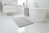 Deep Pile Microfibre Bath Mat 70×120cm Silver Grey – 30mm Non-Slip Bathroom Rug