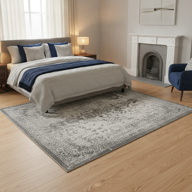 Non-Slip Rubber Rug Gripper Underlay - Uk Bedroom Setting