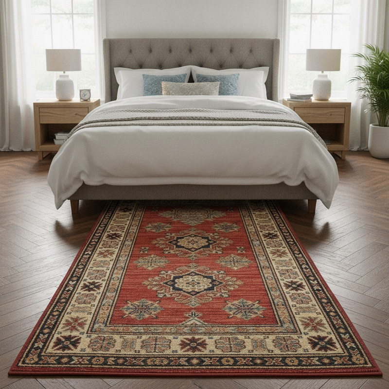 Anti-Creep Rug Gripper Underlay - Uk Bedroom Setting