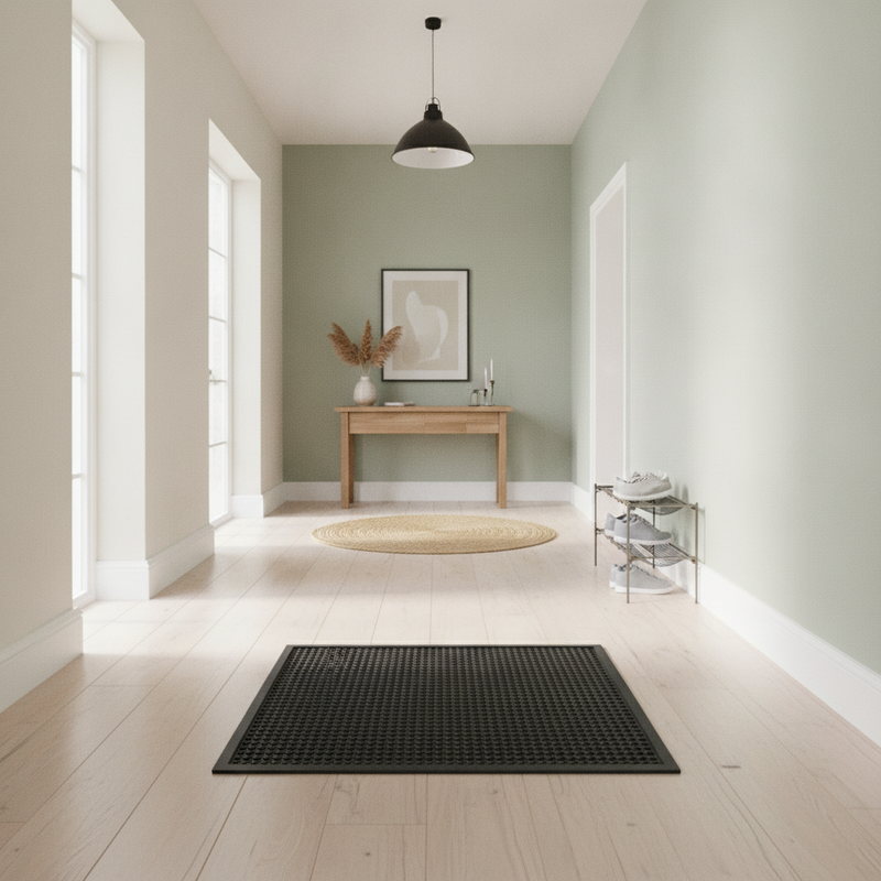 Rubber Bar Runner Mat - Uk Hallway Setting