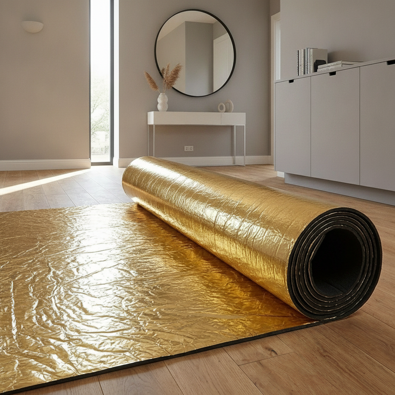 Acoustic Laminate Flooring Underlay - Uk Hallway Setting