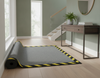 Cable Cover Safety Mat with Warning Border – Non-Slip Office & Warehouse Cable Management Mat - Uk Hallway Setting