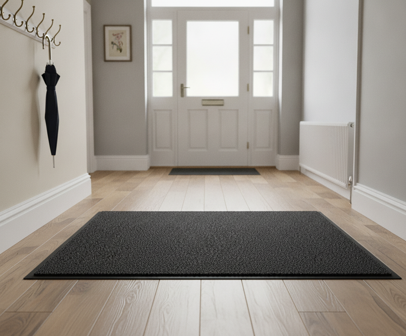 Washable Rubber Doormat Anthracite 60×90cm – Heavy-Duty Non- - Uk Home Hallway Setting