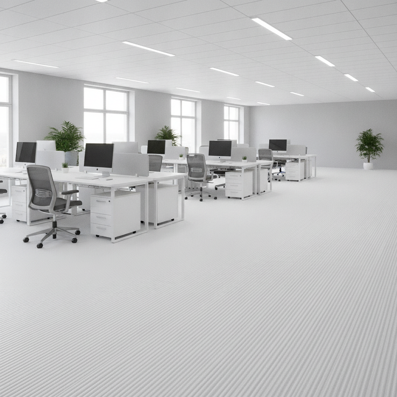 2mm White Foam Laminate Flooring Underlay - Uk Office Setting
