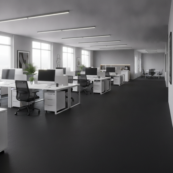 SBR Rubber Mat 6mm Thick 120cm Wide – Black Smooth Industria - Uk Office Setting
