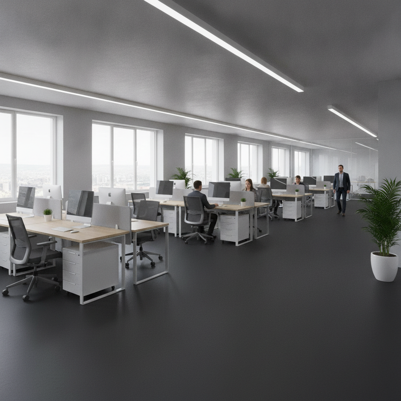 SBR Rubber Mat 10mm Thick 120cm Wide – Black Smooth Industri - Uk Office Setting
