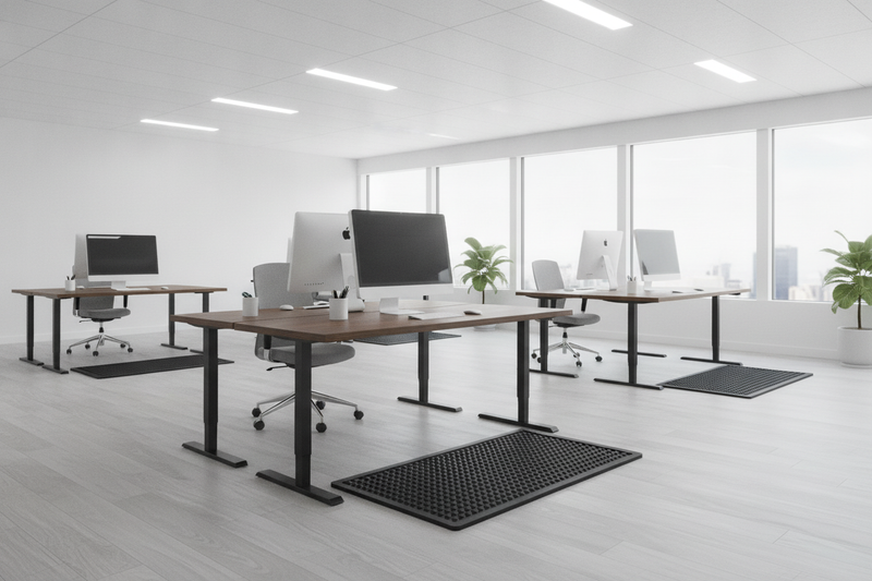 Anti-Fatigue Bubble Mat 90×120cm – Ergonomic Rubber Standing Mat for Workplace - Uk Office Setting