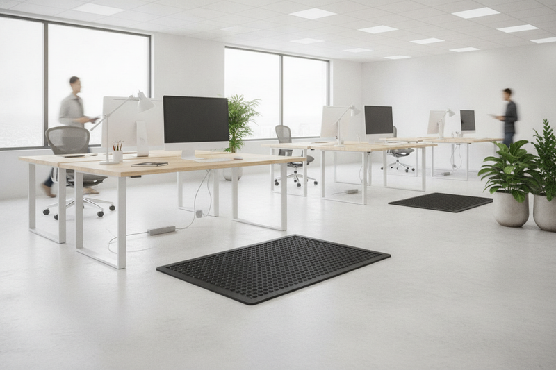 Anti-Fatigue Bubble Mat 90×120cm – Ergonomic Rubber Standing Mat for Workplace - Uk Office Setting