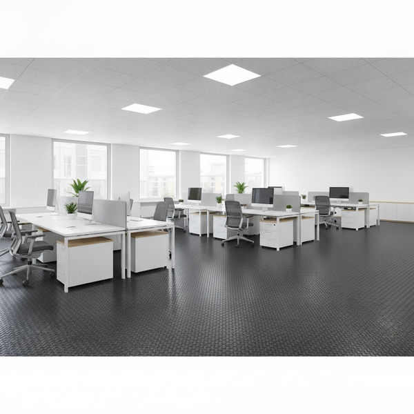 Rubber Runner Mat Sold by the Metre – Non-Slip Structured Su - Uk Office Setting