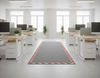 Cable Cover Safety Mat White/Red Warning Border – Non-Slip Office & Warehouse Cable Protector - Uk Office Setting