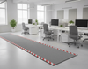 Cable Cover Safety Mat White/Red Warning Border – Non-Slip Office & Warehouse Cable Protector