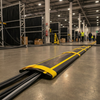 Hi-Vis Yellow Rubber Floor Cable Cover - Uk Warehouse Cable Setting