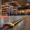 Hi-Vis Yellow Rubber Floor Cable Cover - Uk Warehouse Cable Setting