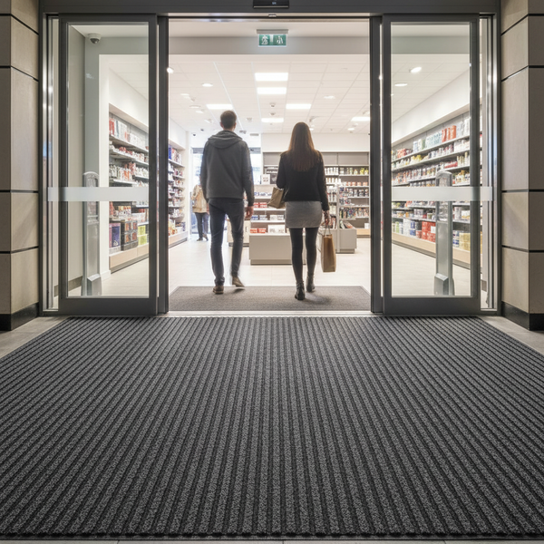 Heavy Duty Entrance Mat UK Commercial Barrier Matting Anthracite Grey Free Deliv - entrance mat UK - product hero shot showing full dimensions