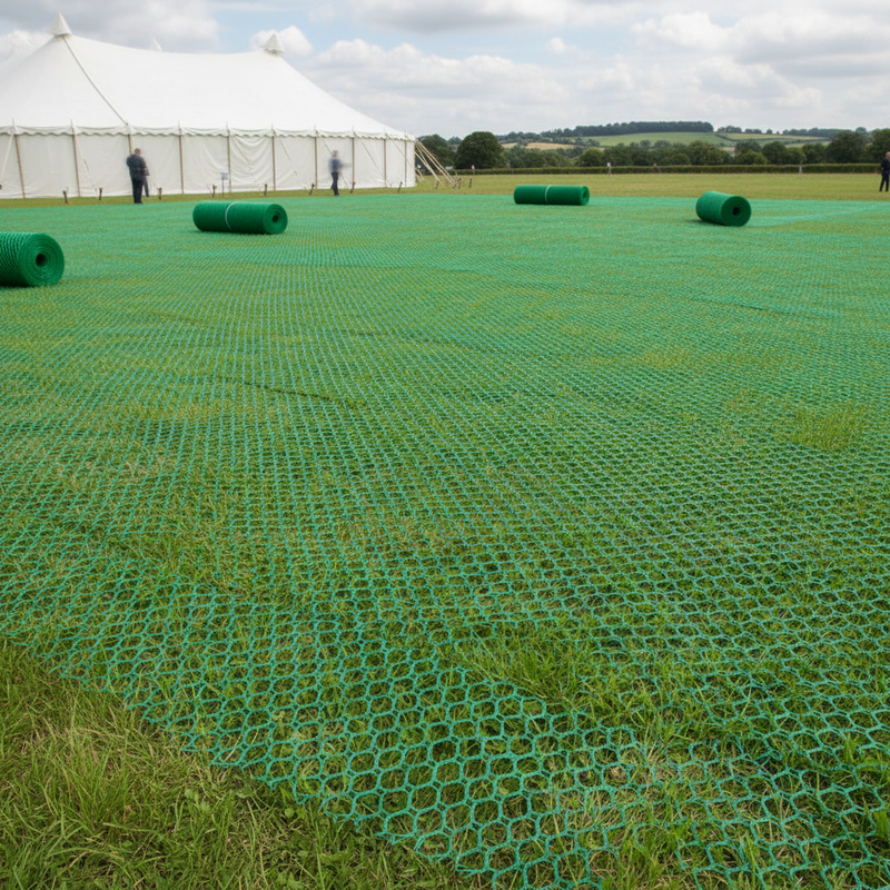 Grass Protection Mesh UK | Heavy Duty Ground Reinforcement | 2m x 30m | Free Delivery