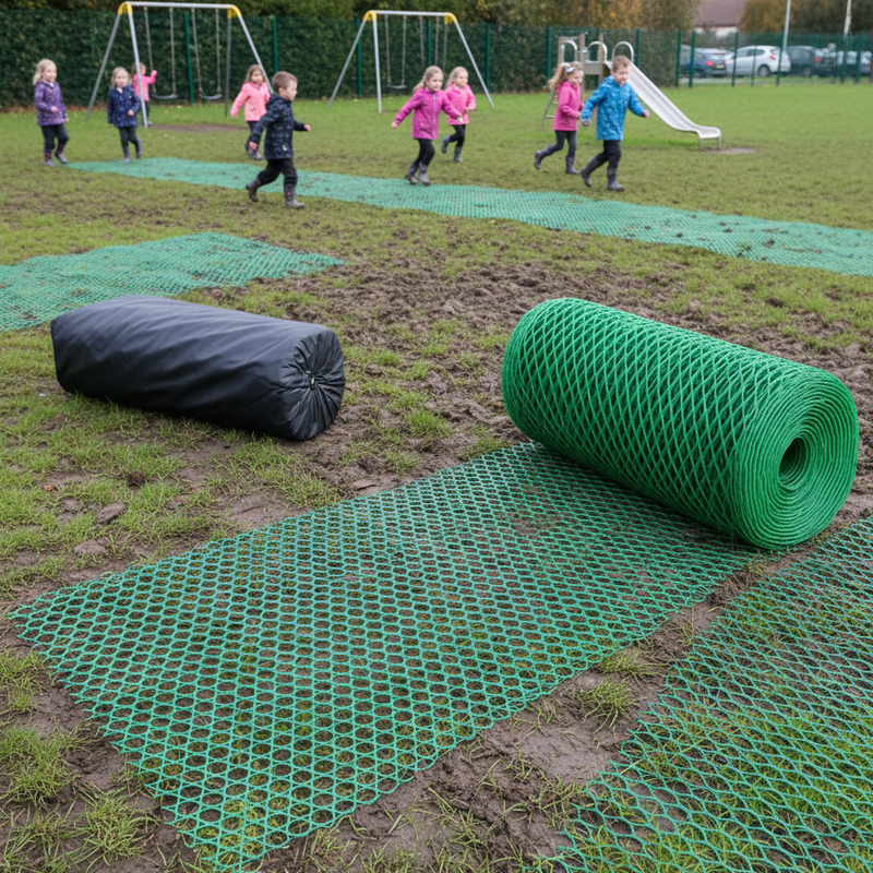 Grass Protection Mesh UK | Heavy Duty Ground Reinforcement | 2m x 30m | Free Delivery