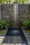 Rubber Decking Mat with Drainage - 17mm Anti-Slip Tiles - Outdoor Safety - - Close-up Texture