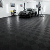 Black vented garage floor tiles UK