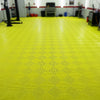 Fluorescent yellow vented garage floor tiles UK