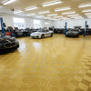 Gold vented garage floor tiles UK