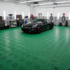 Green vented garage floor tiles UK