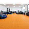 Orange vented garage floor tiles UK