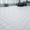 White vented garage floor tiles UK