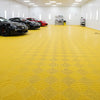Yellow vented garage floor tiles UK