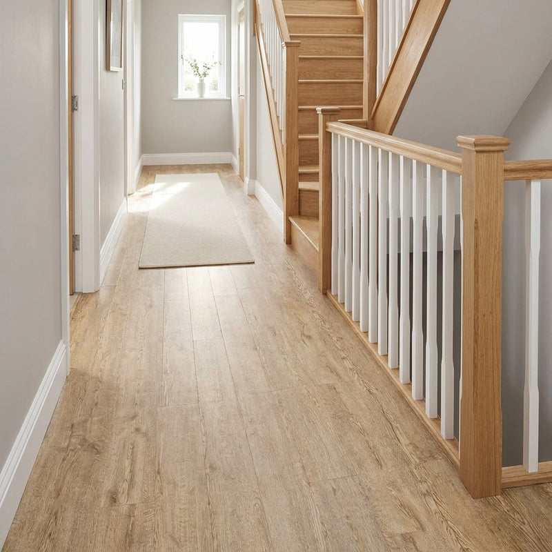 Beige Grey self-adhesive vinyl floor planks | Wood Effect | Free UK Delivery