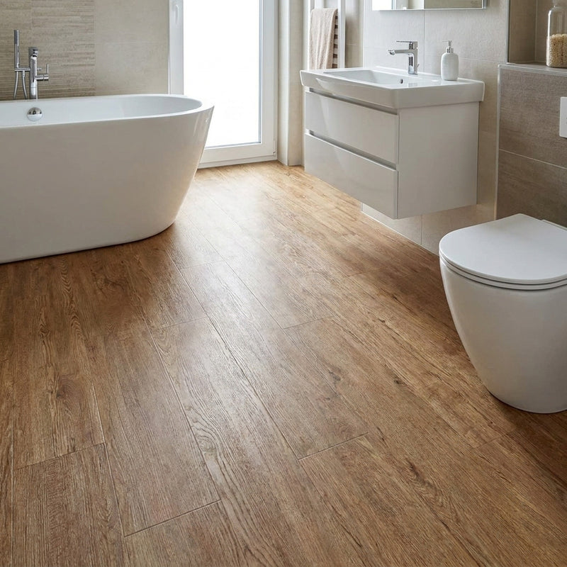 Brown self-adhesive vinyl floor planks | Wood Effect | Free UK Delivery