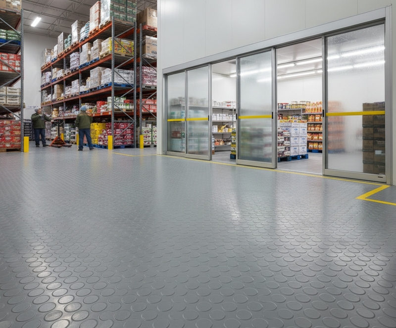 Warehouse Rubber Flooring Food Storage Area - Hygiene-Safe Industrial Flooring