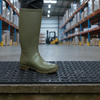 Recycled Rubber Honeycomb Door Mat with Drainage Holes - Warehouse Setting