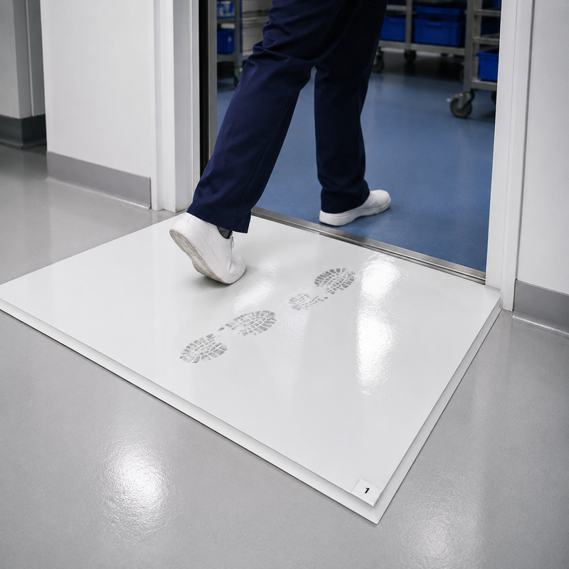 Tacky Dust Control Mat | Cleanroom Sticky Mat | 30 Peelable Layers