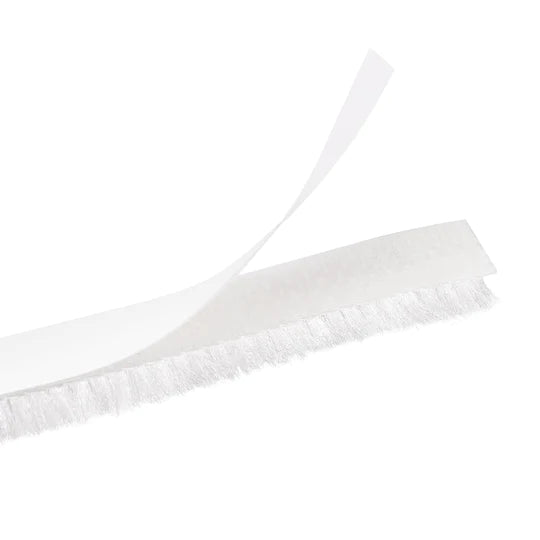 White Self-Adhesive Brush Pile Weatherstrips Superior Draft Prevention Pack of 3