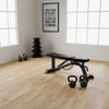 Wood effect gym flooring tiles in home gym PT studio UK