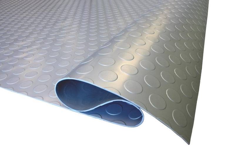 Non Slip Rubber Flooring Rolls Studded Dot Penny Pattern Heavy Duty