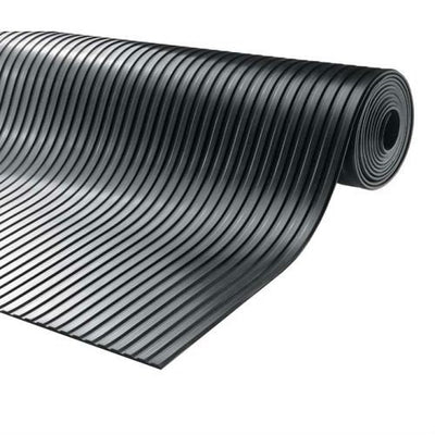 Black Broad Rib Rubber Matting for Various Applications