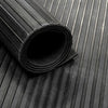 Black Rubber Flooring Anti Slip Heavy Duty Flat Ribbed Roll