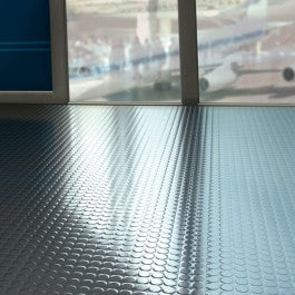Non Slip Rubber Flooring Rolls Studded Dot Penny Pattern Heavy Duty Rolls Cut Lengths