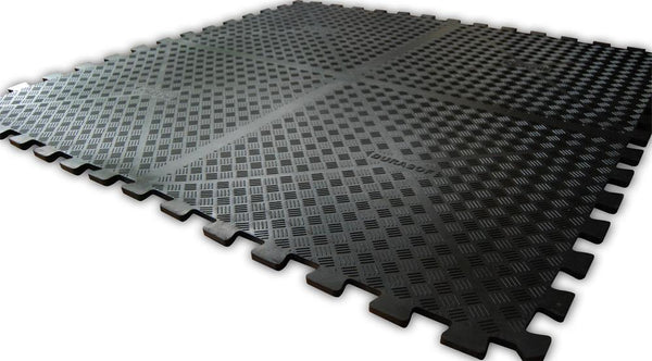 Solid Rubber Interlocking Freeweights Mats for Strength Training - Image 2 - Rubber Matting Direct UK
