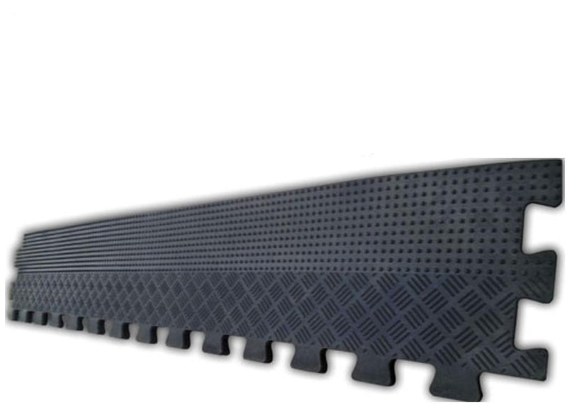 Solid Rubber Interlocking Freeweights Mats for Strength Training